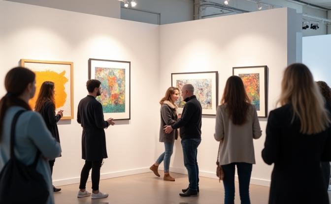 Curadoria em galeria com público