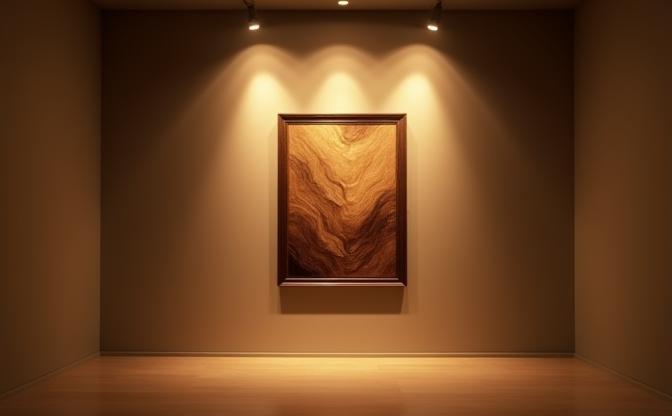 Obra fine art em exposição